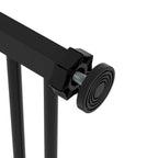 Black safety gate wall-mount adjustment knob with screw for tightening