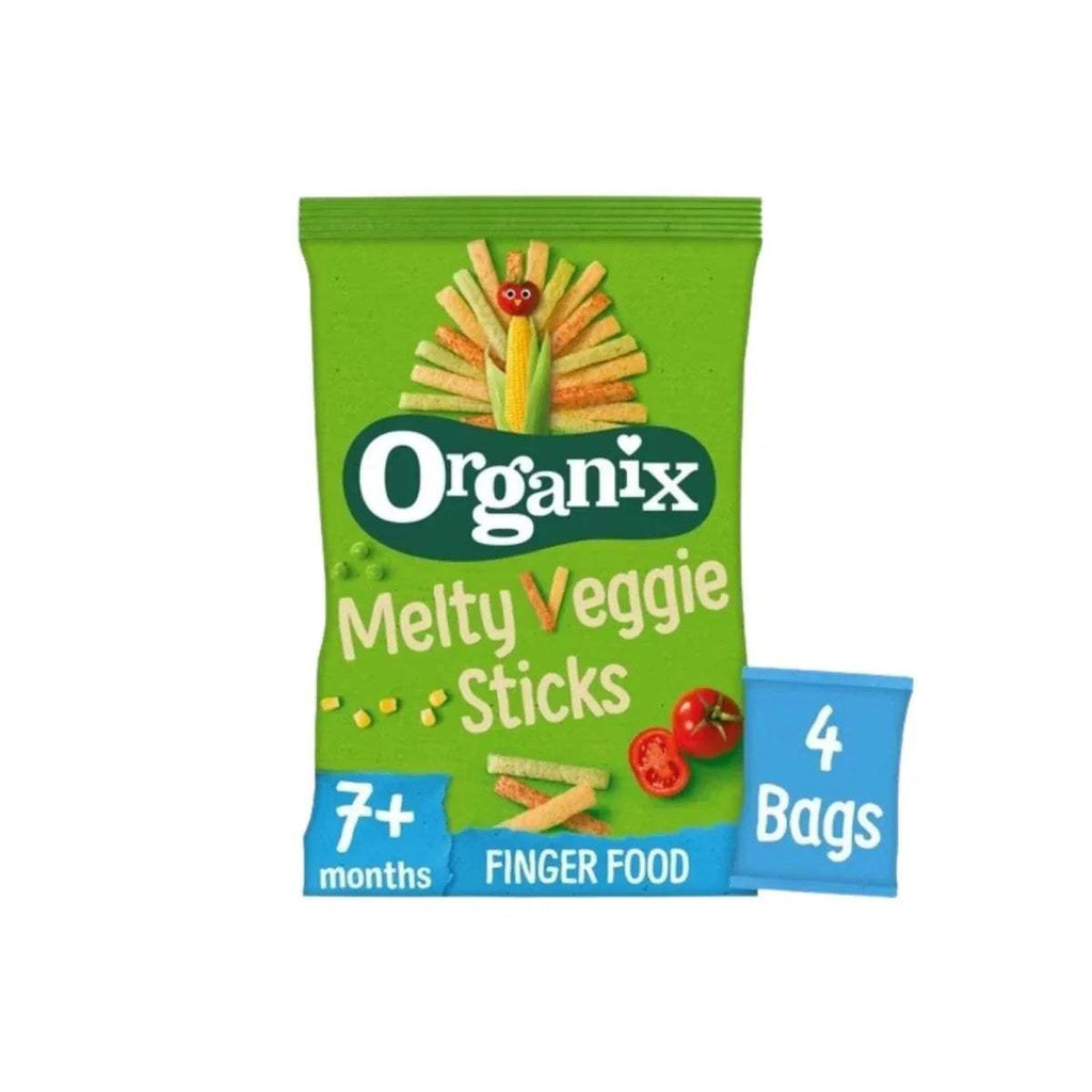 Organix Melty Veggie Sticks pouch for finger food, 7 months, 4 bags