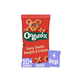 Organix tomato noughts & crosses snack puffs pouch, 10+ months