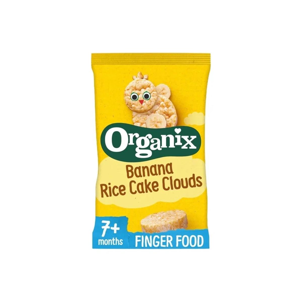 Organix banana rice cake snack pouch, 7+ months finger food (40 g)