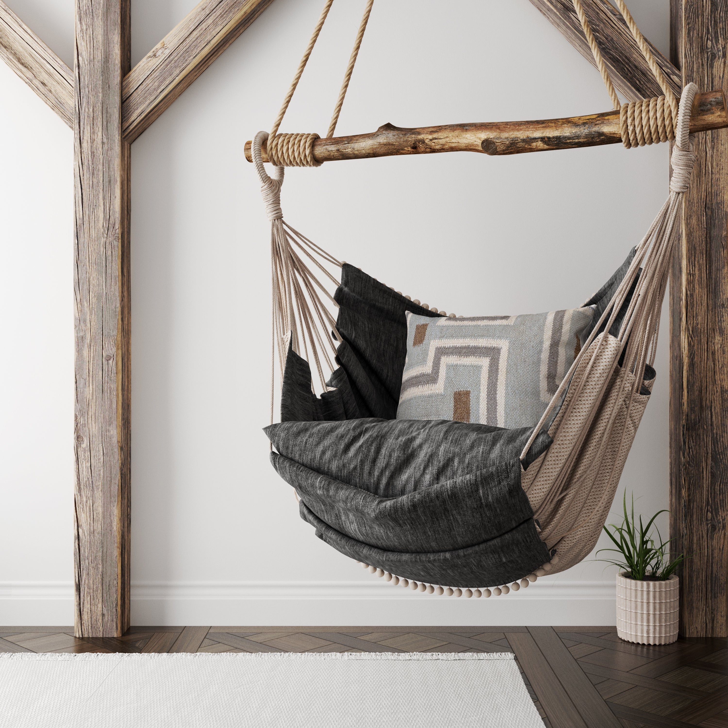 Turkish Kilim Vintage Cushion Cover - 40 x 40 cm - Handmade