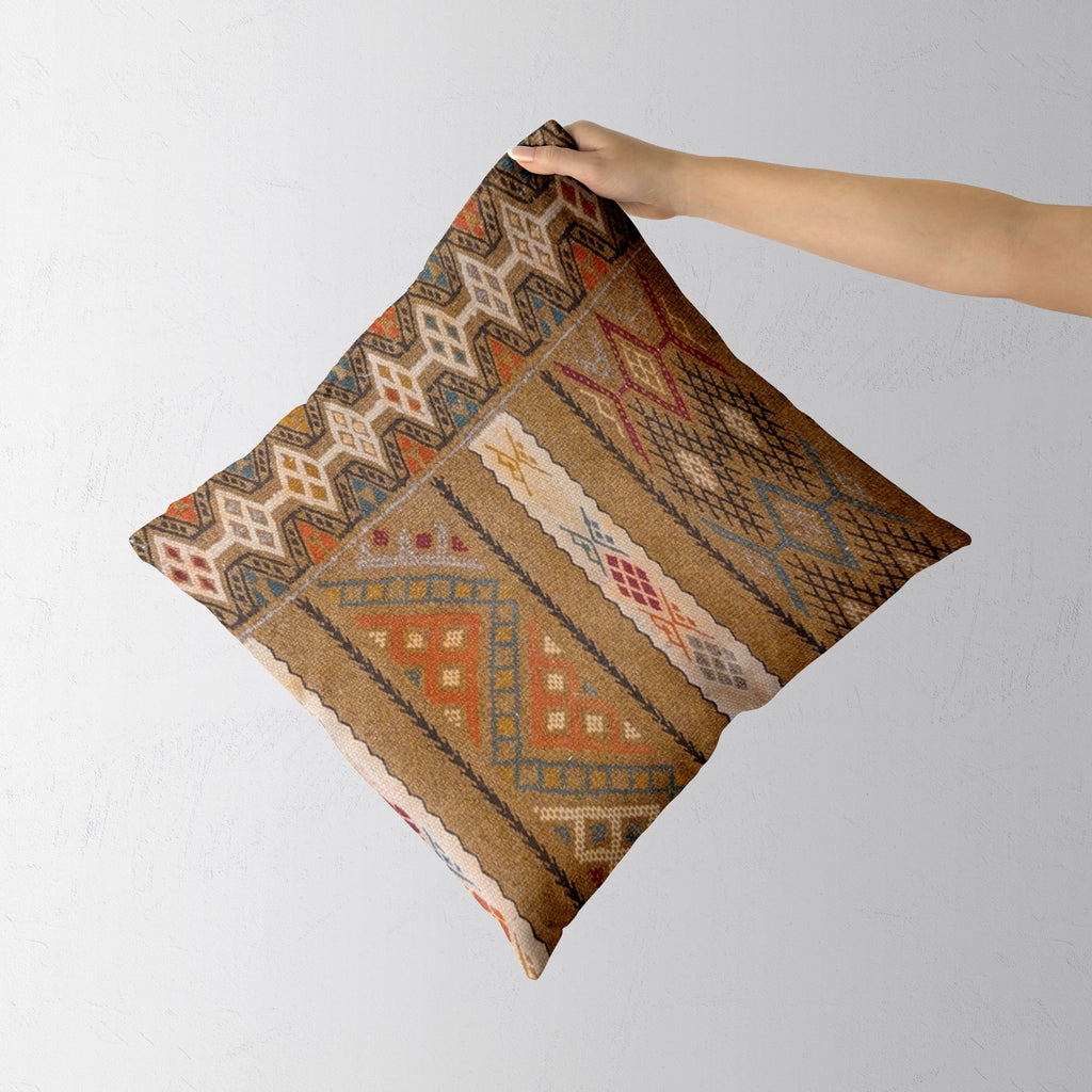 Turkish Kilim Vintage Cushion Cover - 40 x 40 cm - Handmade