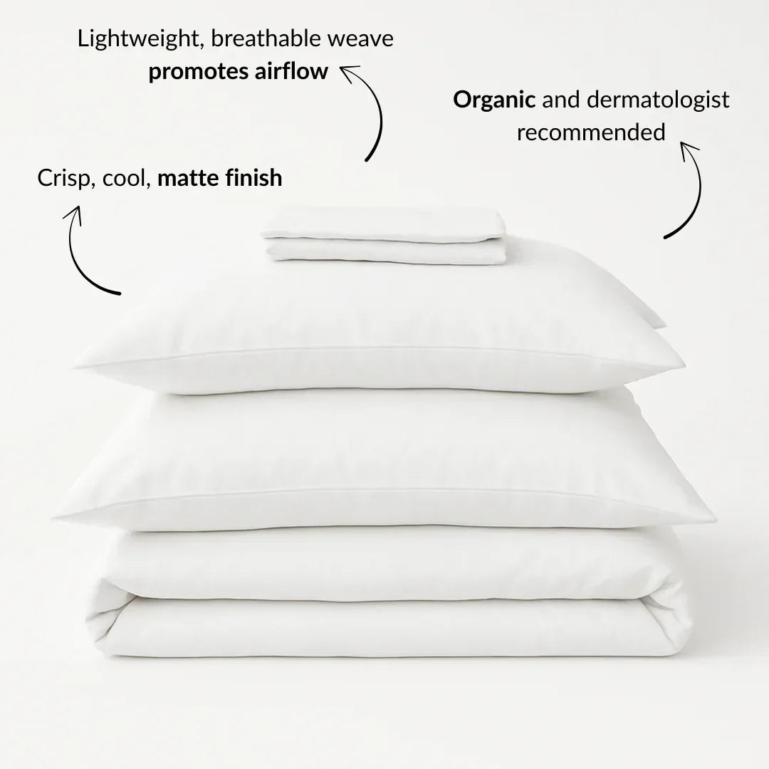OrganicCottonPercaleBedSheetSetUSPs - Bobobiy