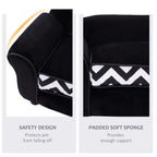 Black pet sofa bed with padded sides and chevron cushion detail