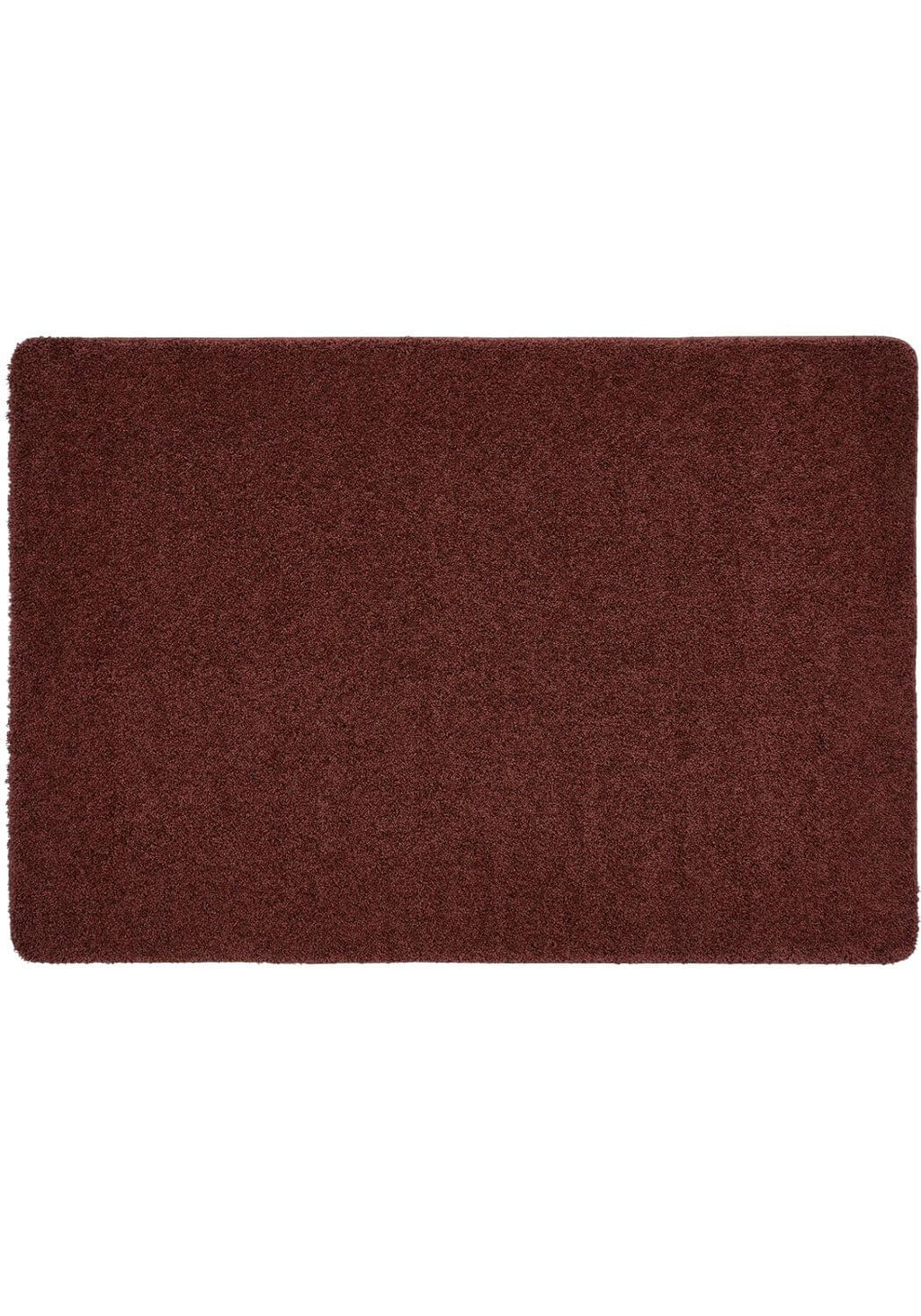 Washable Ox Red Shaggy Rug