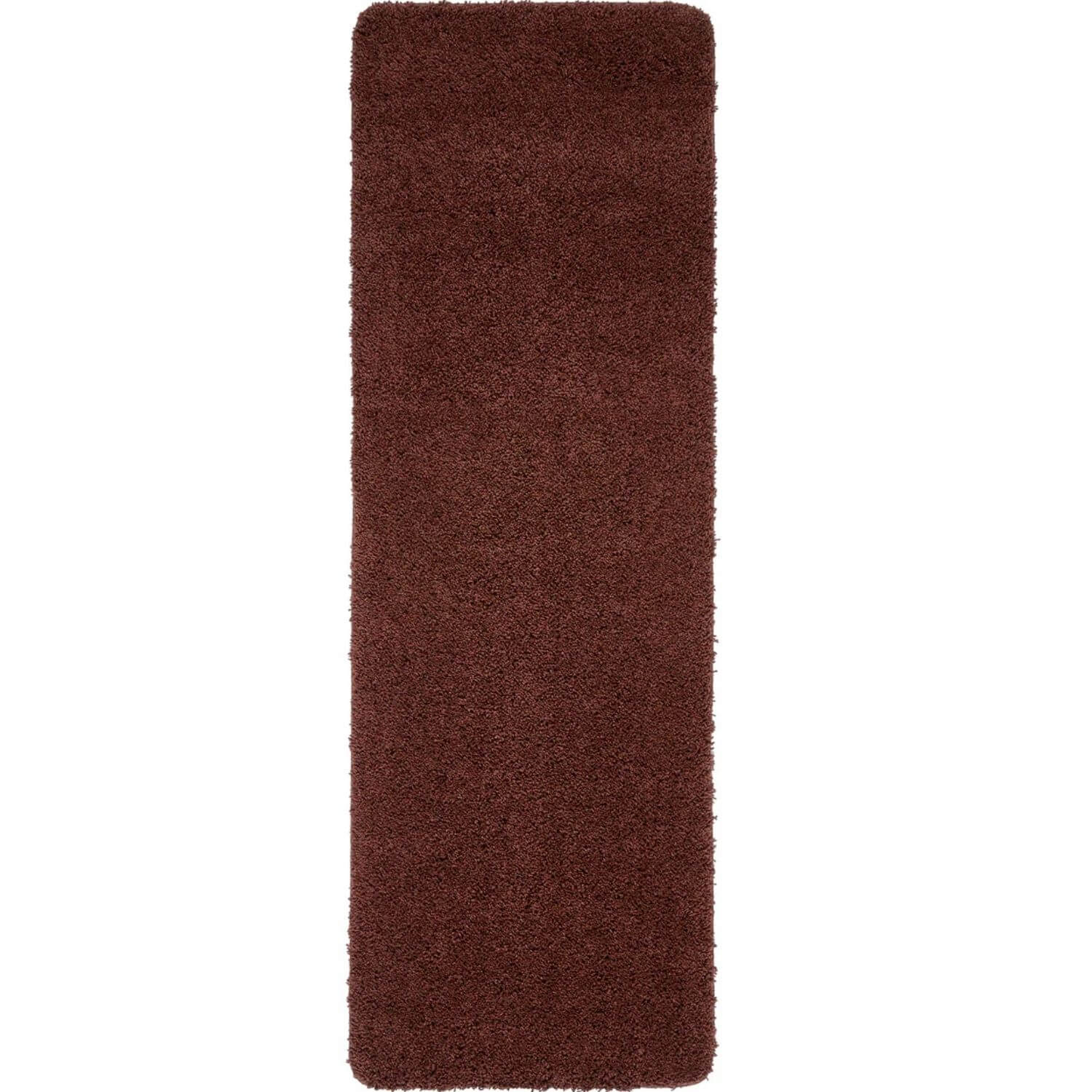 Washable Ox Red Shaggy Rug