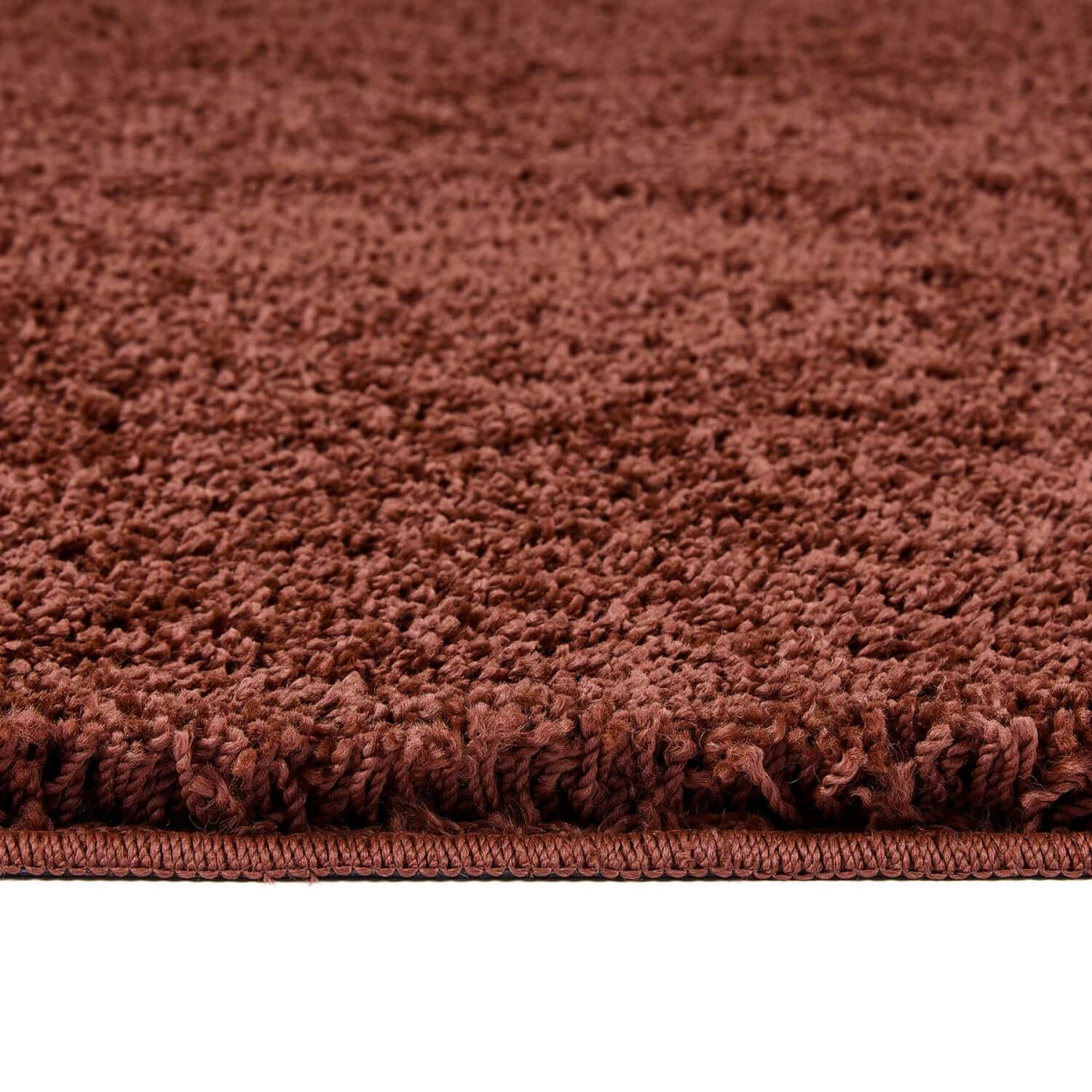 Washable Ox Red Shaggy Rug