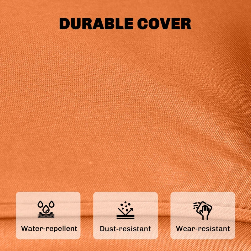 Orange cushion cover fabric, durable and water-, dust-, and wear-resistant