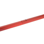 Red powder-coated metal support bar for a rebound kickback goal