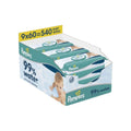 Baby wipes box, 9x60 count, 99% water, plastic-free baby cleaning wipes