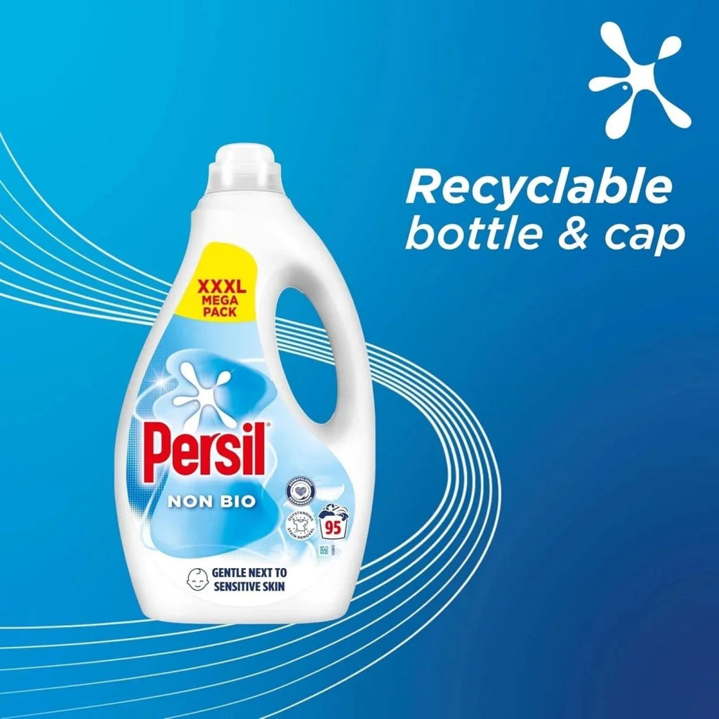 Persil Non bio detergent bottle with recyclable bottle and cap, XXXL pack