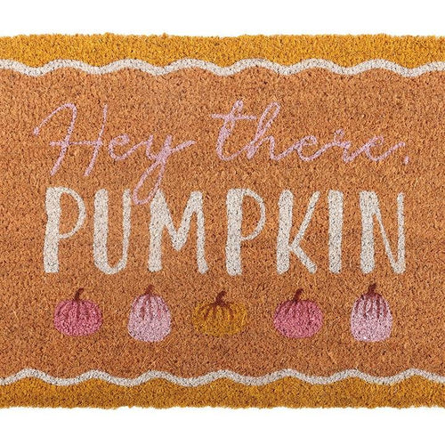 Natural Hey There Pumpkin Doormat