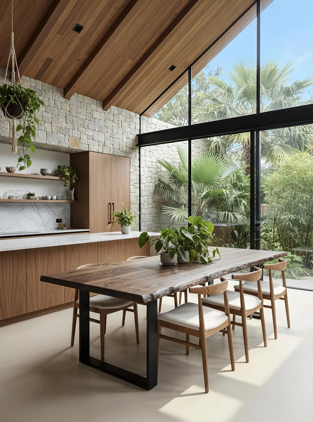 PNG_WALNUT_DINING_TABLE_LIVE_EDGE_1 - Bobobiy