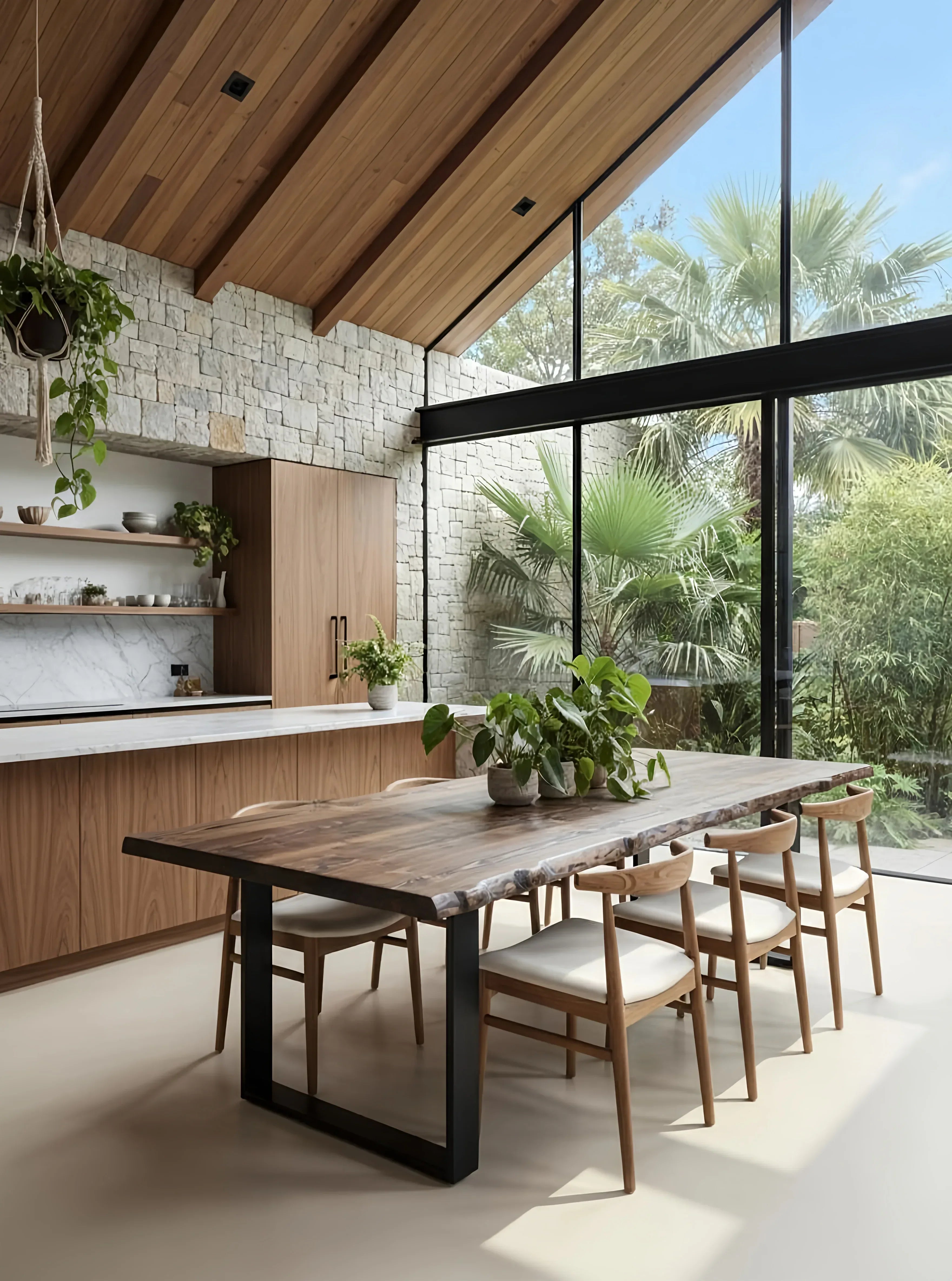 PNG_WALNUT_DINING_TABLE_LIVE_EDGE_1 - Bobobiy