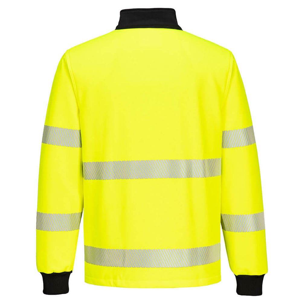 Portwest PW326 PW3 Hi-Vis 1/4 Zip Sweatshirt