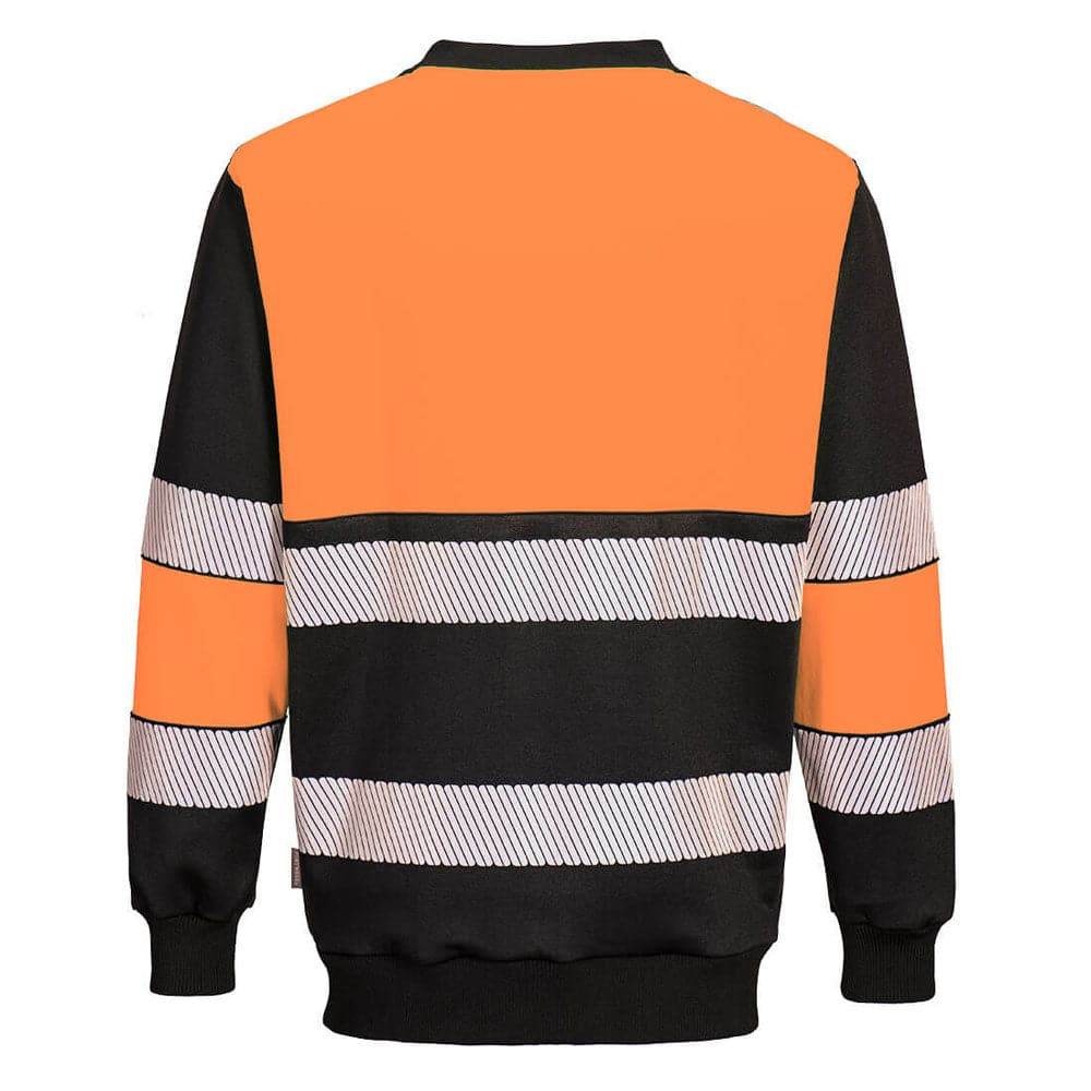 Portwest PW376 PW3 Hi-Vis Class 1 Crew Neck Sweatshirt