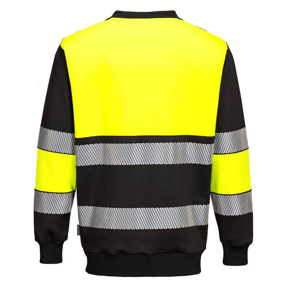 Portwest PW376 PW3 Hi-Vis Class 1 Crew Neck Sweatshirt