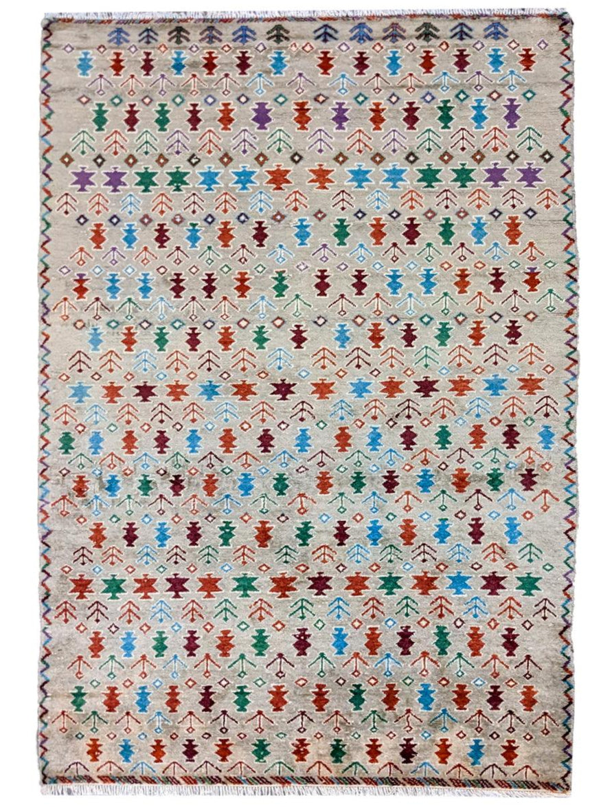 Tangerine Hand Knotted Rug - 278 x 199 cm - Handmade