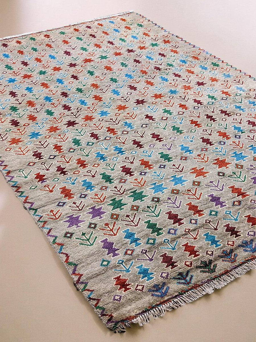 Tangerine Hand Knotted Rug - 278 x 199 cm - Handmade