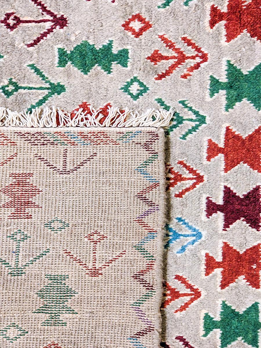 Tangerine Hand Knotted Rug - 278 x 199 cm - Handmade