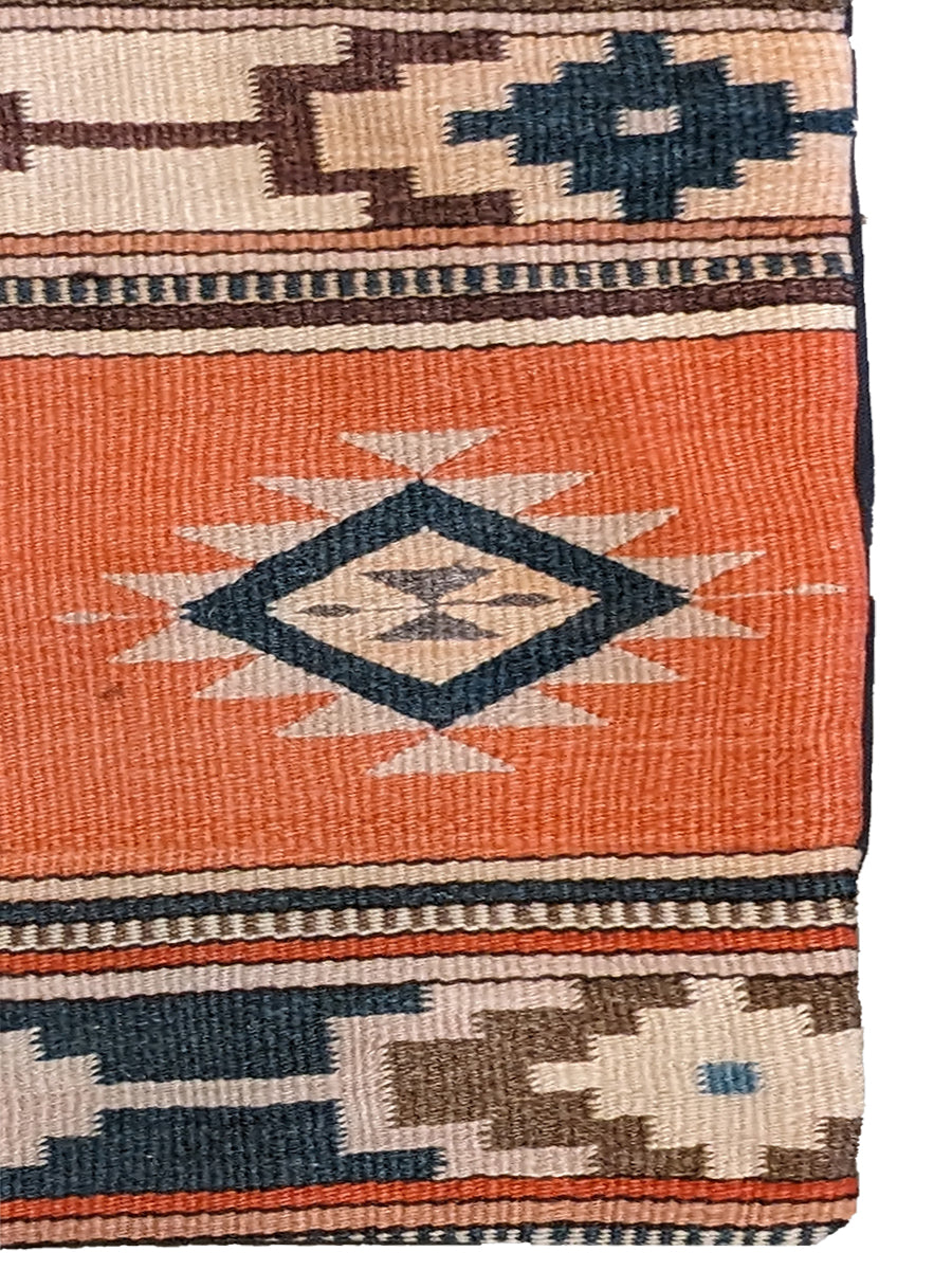 Turkish Kilim Vintage Cushion Cover - 40 x 40 cm - Handmade