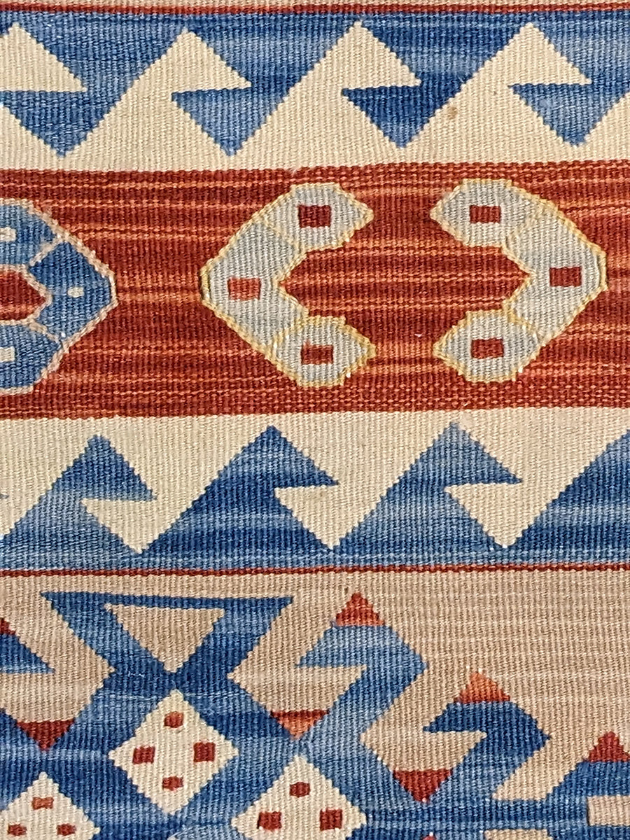 Turkish Kilim Vintage Cushion Cover - 40 x 40 cm - Handmade