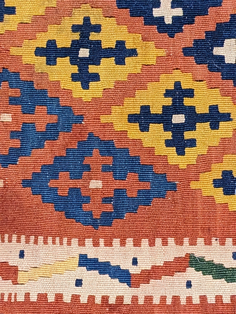 Turkish Kilim Vintage Cushion Cover - 42 x 40 cm - Handmade