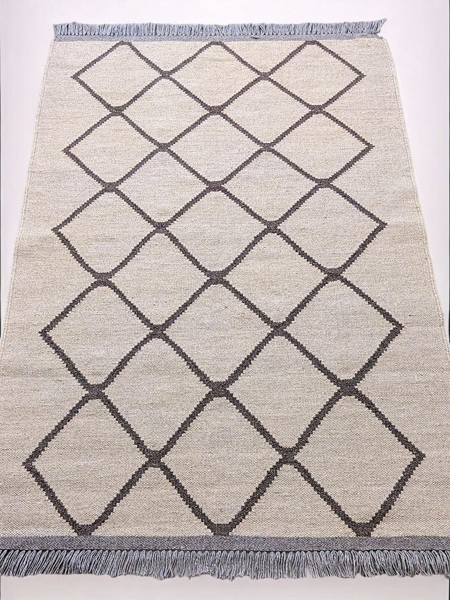 Interlace Flatweave Rug - Size: 159 x 98 cm - Handmade