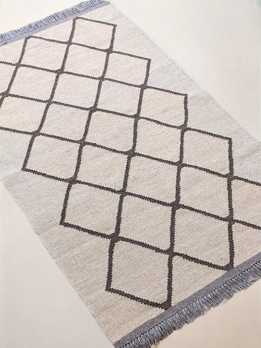Interlace Flatweave Rug - Size: 159 x 98 cm - Handmade