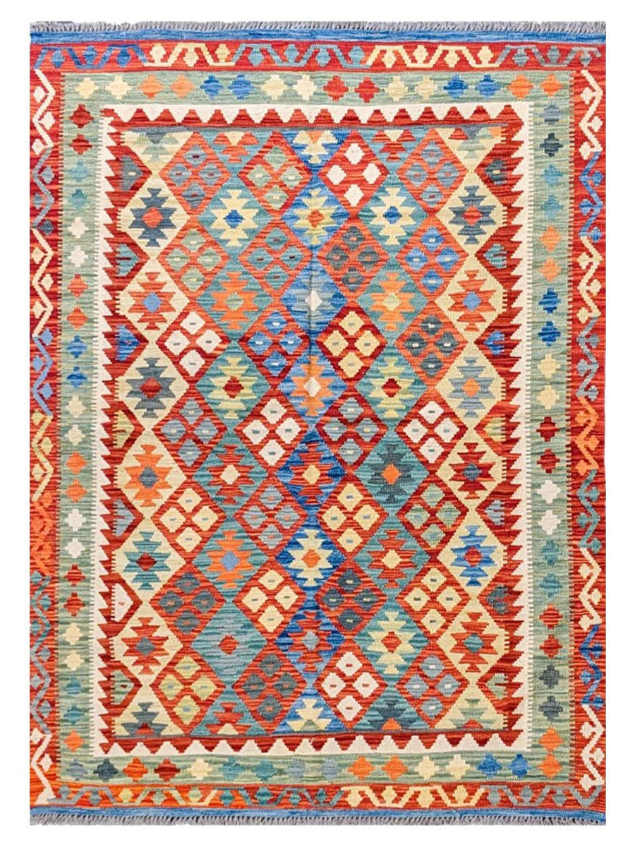 Maimana Afghanistan Kilim Rug - 203 x 150 cm - Handmade