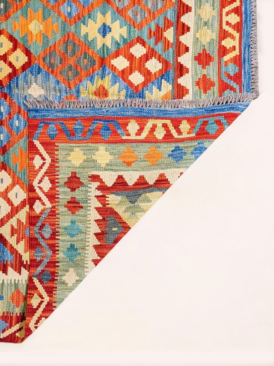 Maimana Afghanistan Kilim Rug - 203 x 150 cm - Handmade