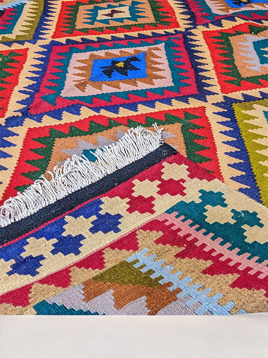 Maimana Afghanistan Kilim Rug - 236 x 152 cm - Handmade