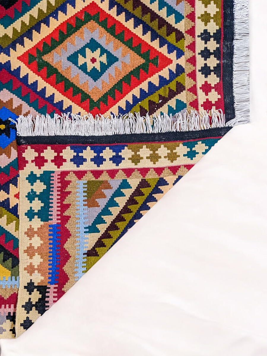 Maimana Afghanistan Kilim Rug - 236 x 152 cm - Handmade