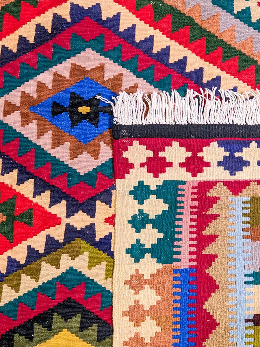 Maimana Afghanistan Kilim Rug - 236 x 152 cm - Handmade