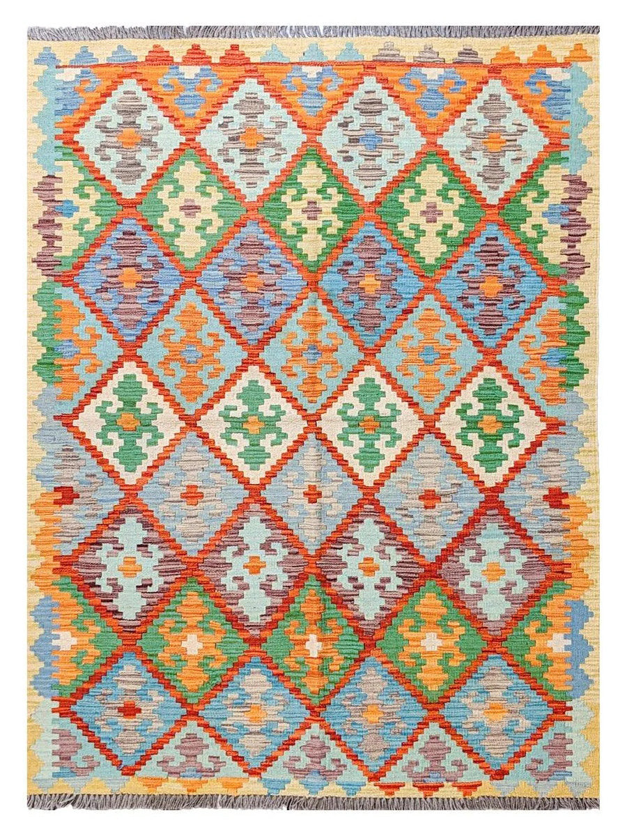 Maimana Afghanistan Kilim Rug - 183 x 132 cm - Handmade