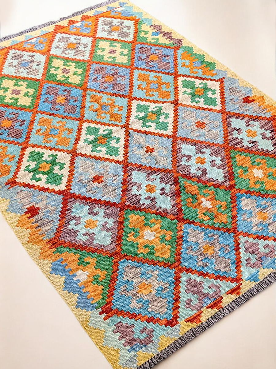 Maimana Afghanistan Kilim Rug - 183 x 132 cm - Handmade