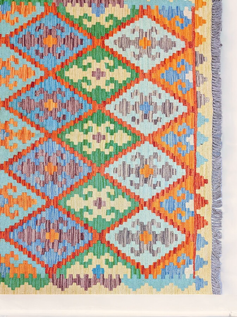 Maimana Afghanistan Kilim Rug - 183 x 132 cm - Handmade