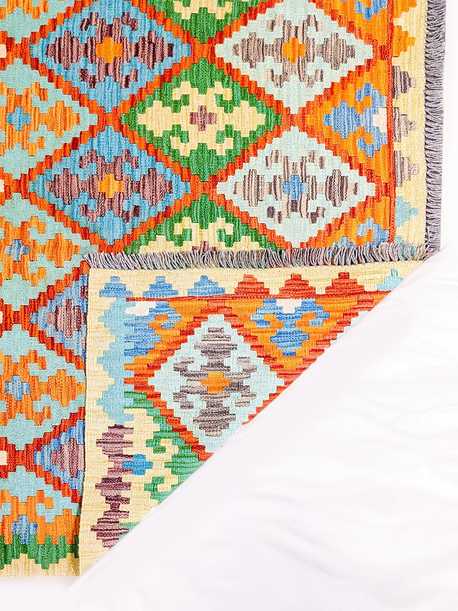 Maimana Afghanistan Kilim Rug - 183 x 132 cm - Handmade