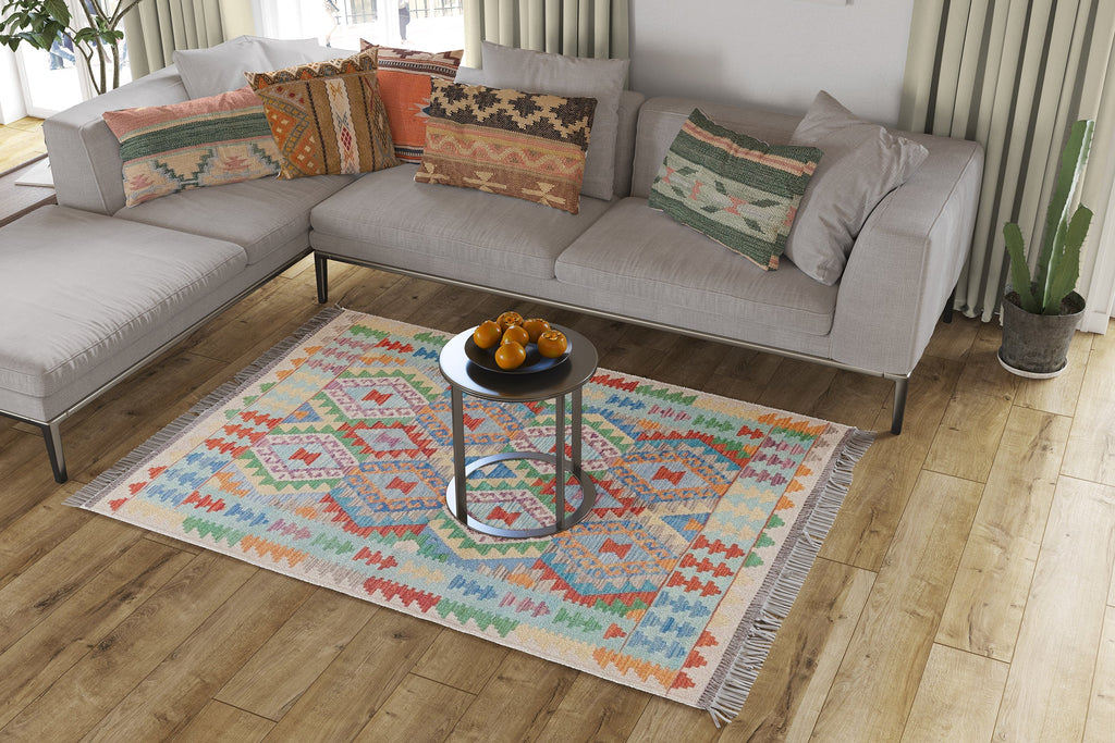 Maimana Afghanistan Kilim Rug - 178 x 124 cm - Handmade