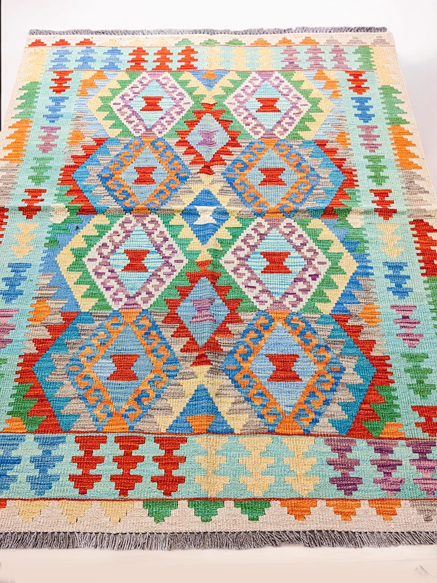 Maimana Afghanistan Kilim Rug - 178 x 124 cm - Handmade