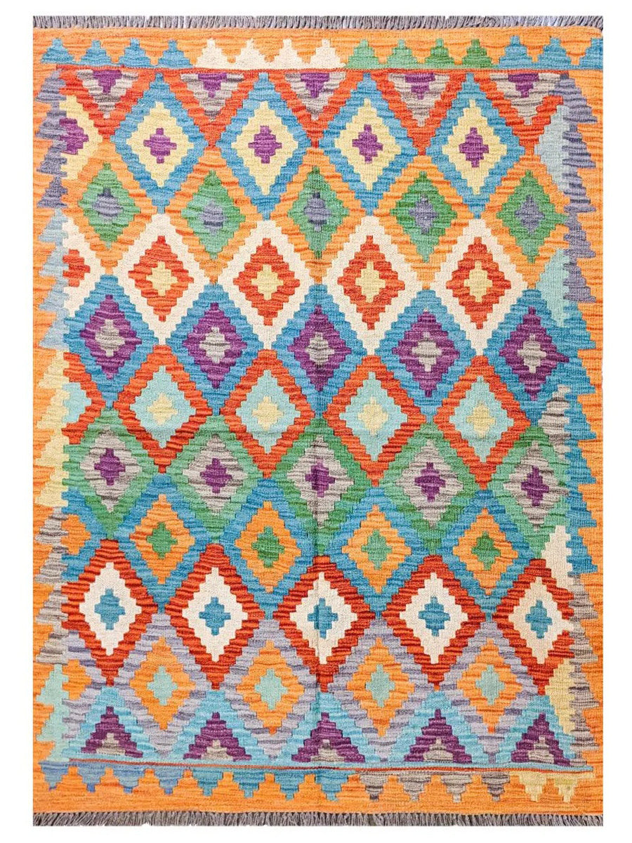 Maimana Afghanistan Kilim Rug - 170 x 132 cm - Handmade