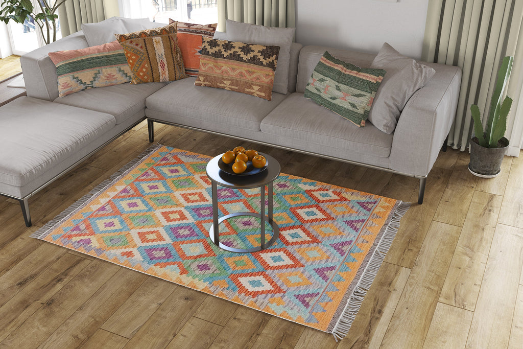 Maimana Afghanistan Kilim Rug - 170 x 132 cm - Handmade