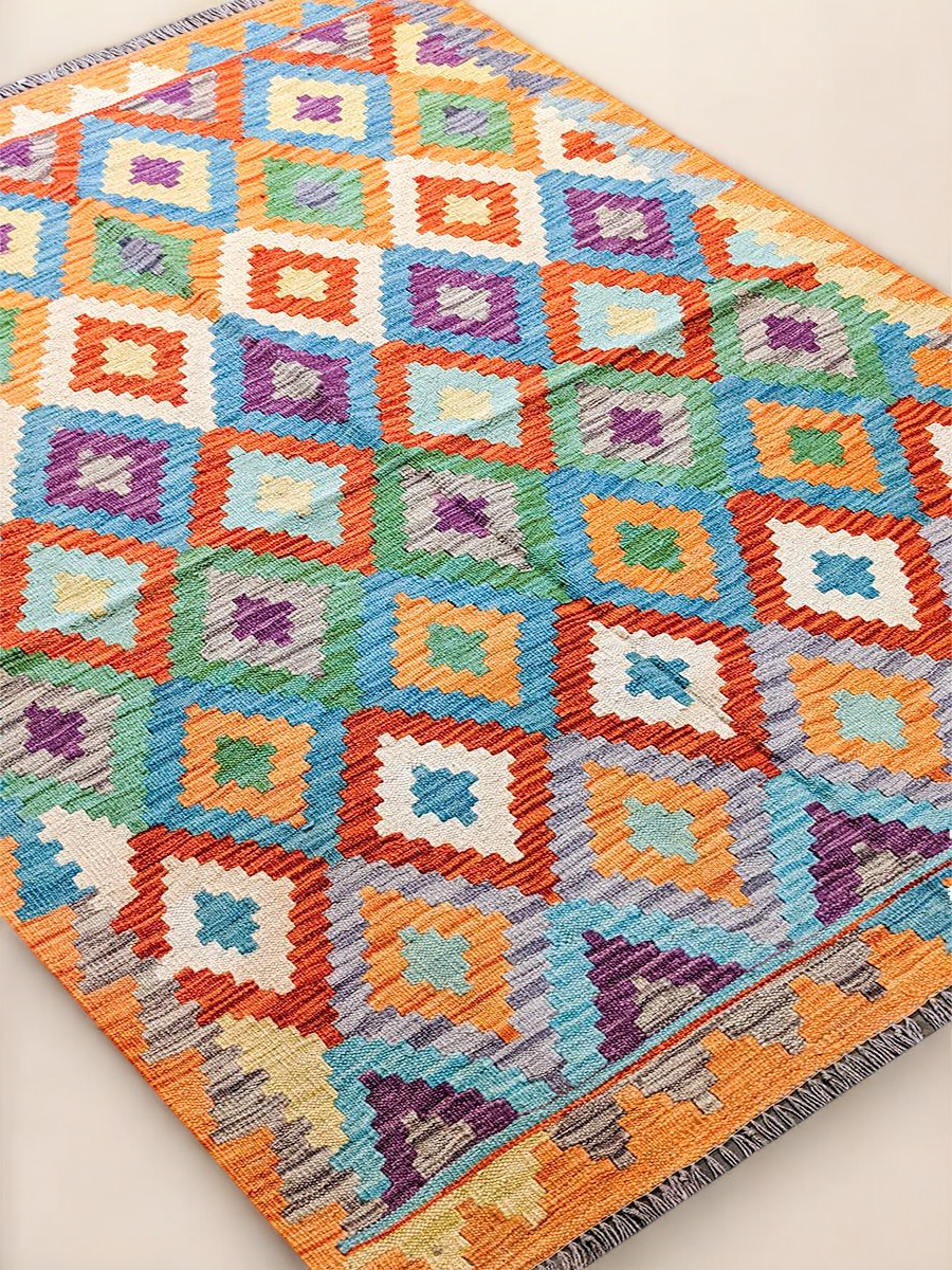 Maimana Afghanistan Kilim Rug - 170 x 132 cm - Handmade