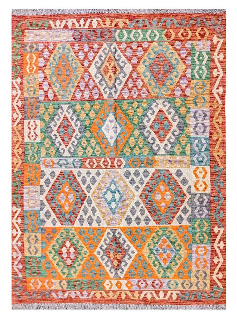 Maimana Afghanistan Kilim Rug - 173 x 132 cm - Handmade