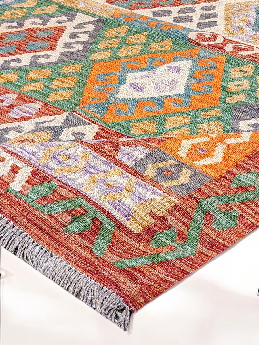 Maimana Afghanistan Kilim Rug - 173 x 132 cm - Handmade