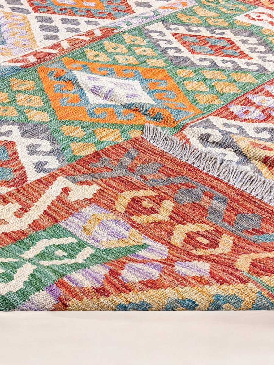 Maimana Afghanistan Kilim Rug - 173 x 132 cm - Handmade