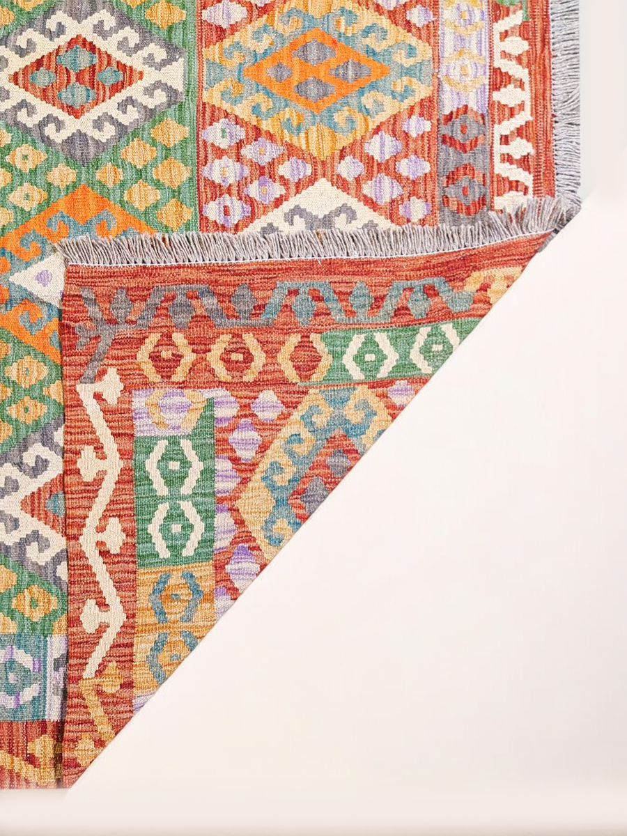 Maimana Afghanistan Kilim Rug - 173 x 132 cm - Handmade