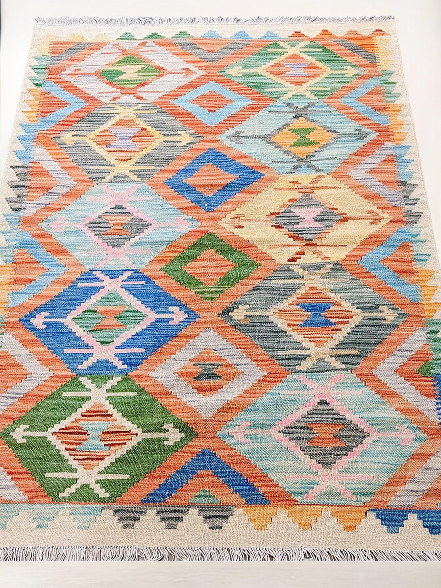 Maimana Afghanistan Kilim Rug - 147 x 99 cm - Handmade