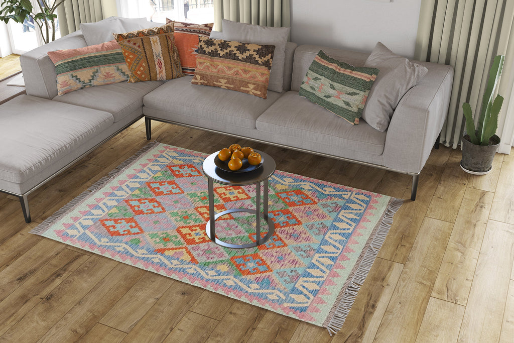 Maimana Afghanistan Kilim Rug - 173 x 130 cm - Handmade