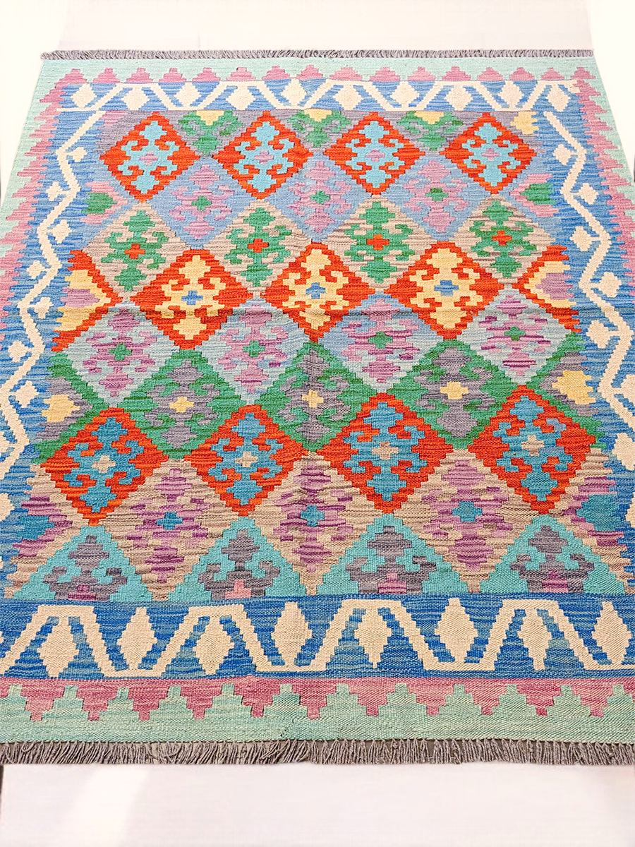 Maimana Afghanistan Kilim Rug - 173 x 130 cm - Handmade